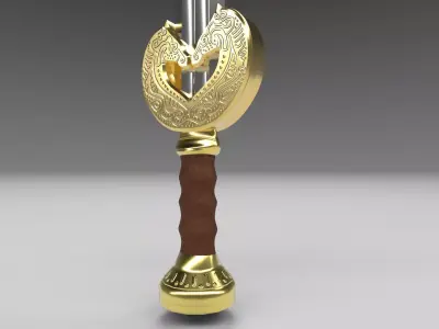Herugrim - Theoden Sword PBR Lowpoly Game-Ready Low-poly 3D model