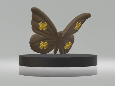 3D butterfly model  3D print model