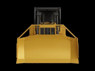 Bulldozer CAT D6 GC Low-poly 3D model