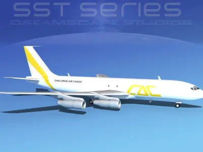 Boeing 707-320 SS Challenge Air Cargo 3D model