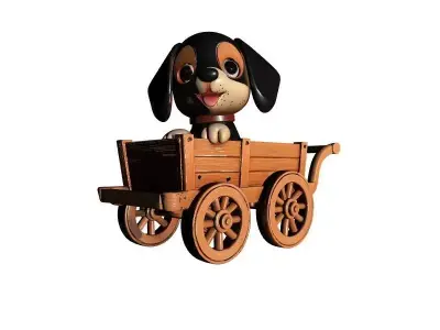 Wooden Cart 3D Printable Model 3D print model order
