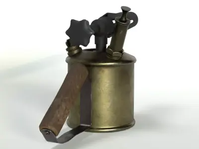 Vintage Blowtorch Low-poly 3D model