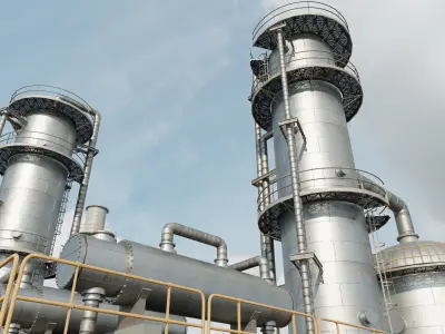 Refinery Unit Scene 3D model