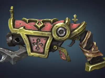 Inquisitor pistol Low-poly 3D model