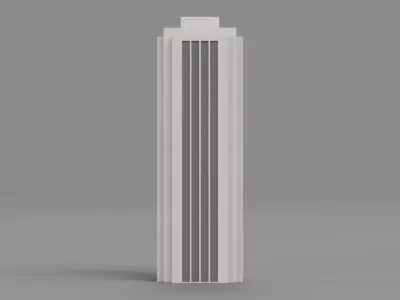 Paper Skyscraper V9 Low-poly 3D model