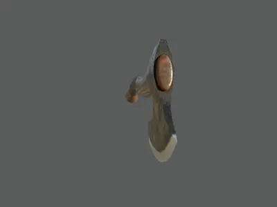 Carving axe Low-poly 3D model