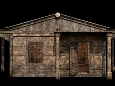 Medieval Houses 50- 4K Textures Game Ready Low-poly 3D model
