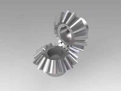 Pinion conical 3D model by Dufe