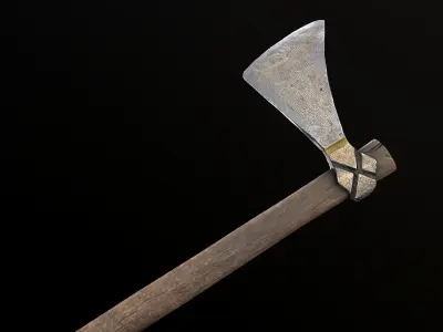 Viking Axe Mammen Low-poly 3D model Low-poly 3D model
