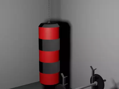Boxing bag Low-poly 3D model purchase