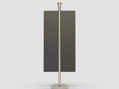 Style advertisement close to a urban street in city 3D model 7