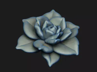 Jasmine flower design royal luxury deco orgranic polished 3D print model
