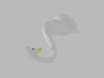 Ceramic goose Low-poly 3D model