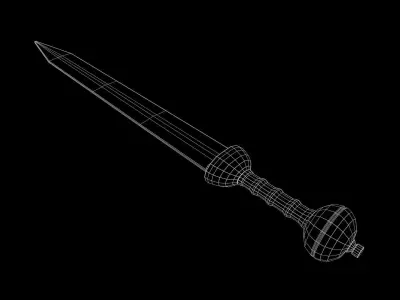 Iron Gladius GAME READY Low-poly 3D model