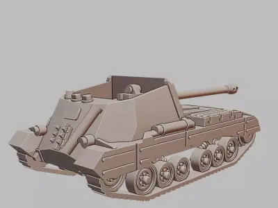 Archer Tank 3D Printable British Tank Destroyer Model 3D print model