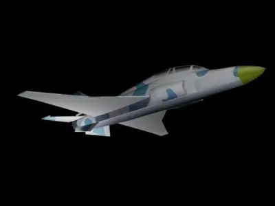 FTC-2000 Mountain Eagle Fighter Low-poly 3D model