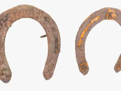 Old Rusty Horseshoes Low-poly 3D model