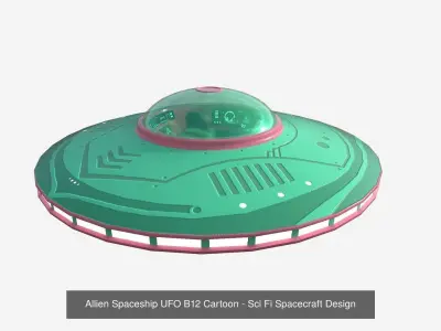 10 Alien Spaceships UFO Collection L - Cartoon - Spacecraft 3D Model Pack
