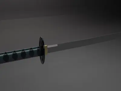 Katana samurai sword Free low-poly 3D model get