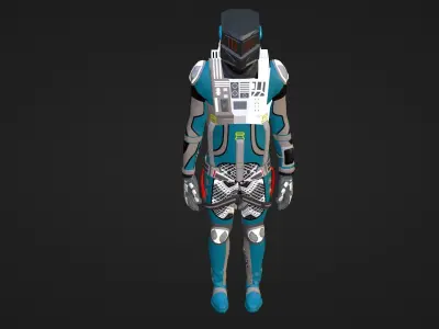 Robot Soldier - Assault Soldier Low-poly 3D model 28