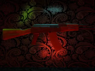 high quality detailed ak47 3d model  Low-poly 3D model