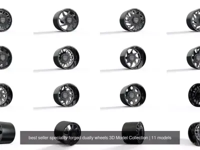 best seller speciality forged dually wheels 3D Model Collection 3D Model Pack