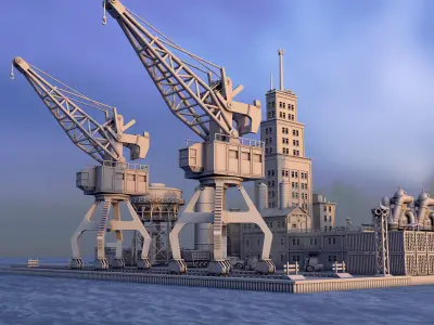 Sea port of the zombies 3D print model
