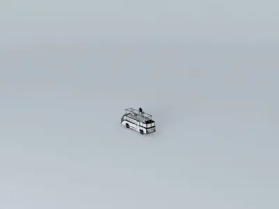 Old Television News Truck please rate Free 3D model