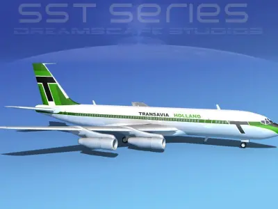 Boeing 707-320 SS Transavia 3D model