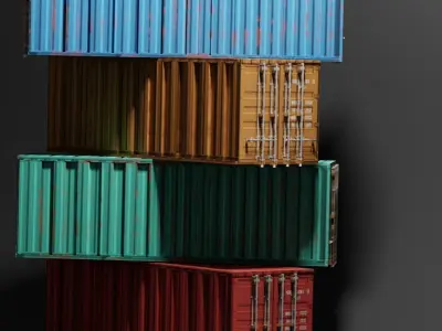 Shipping Containers 3D model purchase