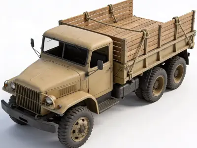 WWII Light Tank  Model Low-poly 3D model