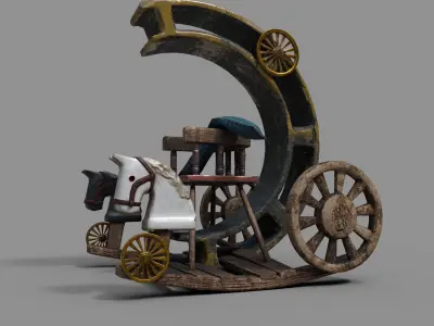 Minbo Rocking Chair Low-poly 3D model