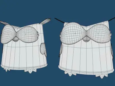 owl cartoon Low-poly 3D model