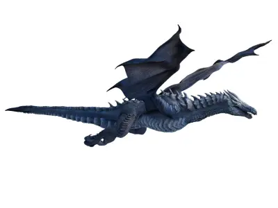 Animated dragon 3D model