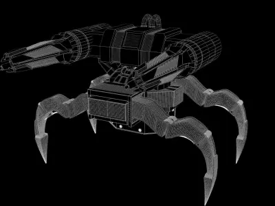 4 legs robot 3D model
