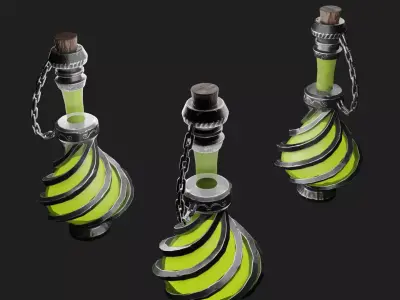 Magic Bottle Low-poly 3D model