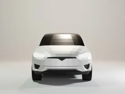 Low Poly Tesla Model X Low-poly 3D model