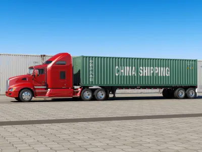 Kenworth T660 Container 3D model