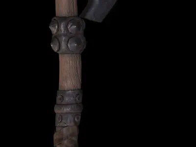 battle ax Low-poly 3D model