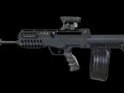 T-95 LSW Light Machine Gun Low-poly 3D model