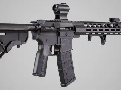 AR-15 Rifle Low-poly 3D model purchase