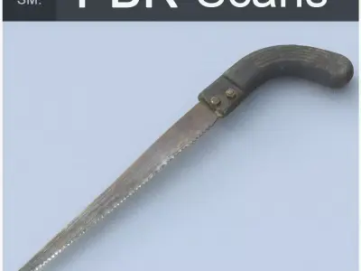 Old Handsaw Low Poly Low-poly 3D model
