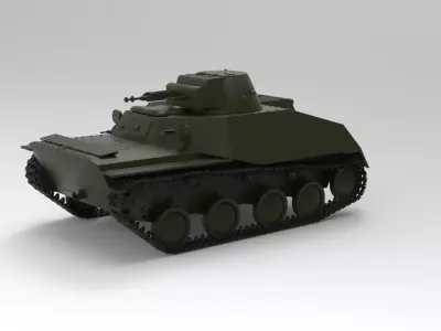 T40 tank 3D model