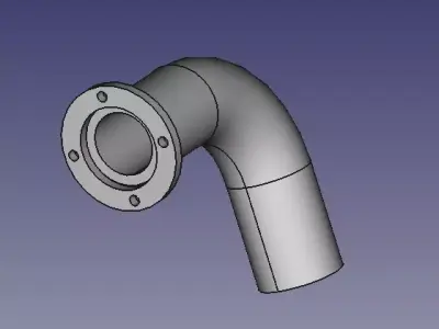 Pipe Flange CAD Model 3D print model