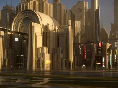 Cyberpunk Station 3D model
