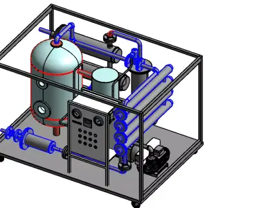 ZJCQ-4 Turbine Oil Purification Assembly 3D model