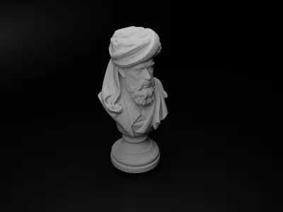 Ottoman Sipahi Bust Chess 3D print model buy