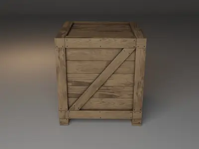 wooden crate Low-poly 3D model from CGTrader