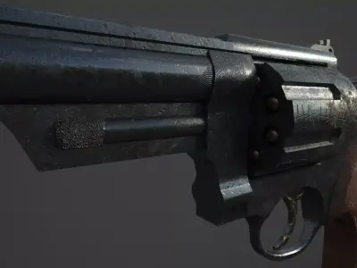 The Jokers Revolver Low-poly 3D model