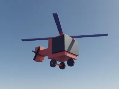 Helicopter toy Low-poly 3D model purchase